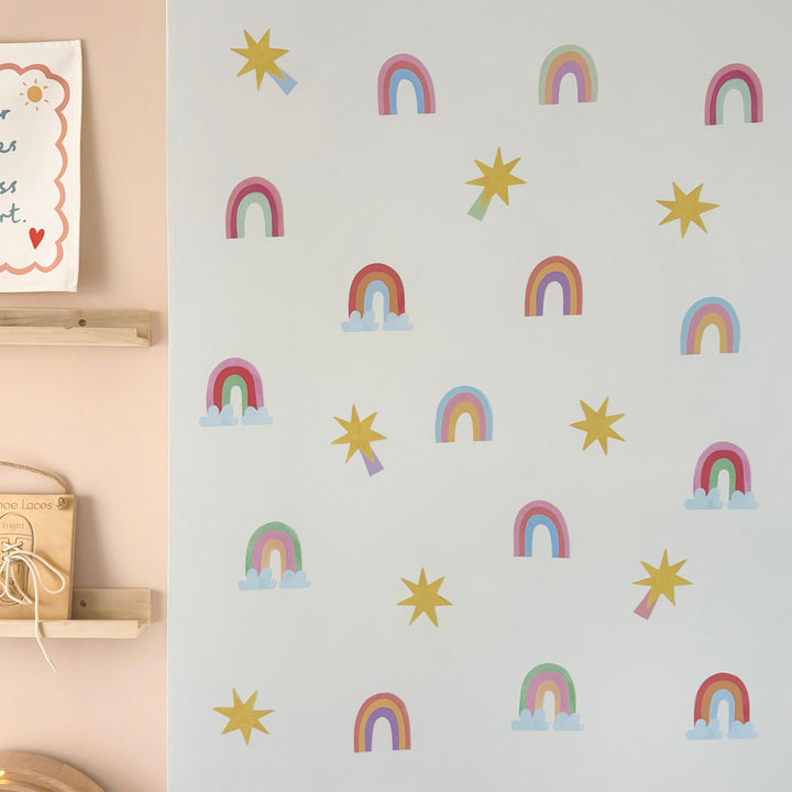 Rainbows and Stars / Fabric Wall Stickers