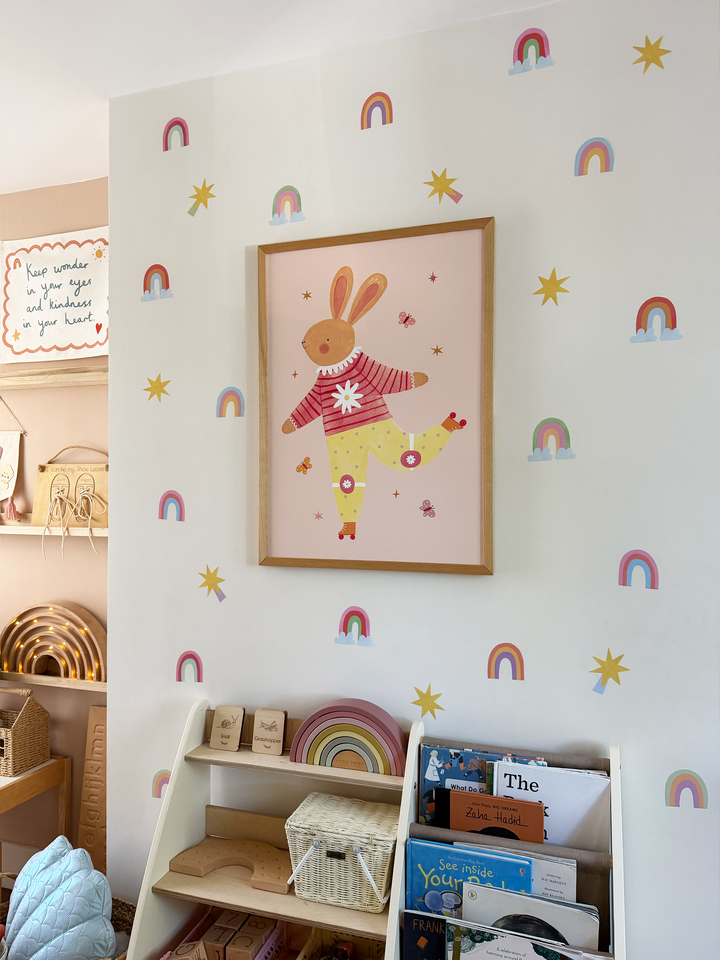 Rainbows and Stars / Fabric Wall Stickers