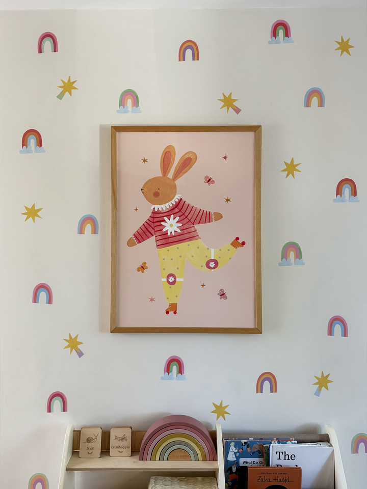 Rainbows and Stars / Fabric Wall Stickers
