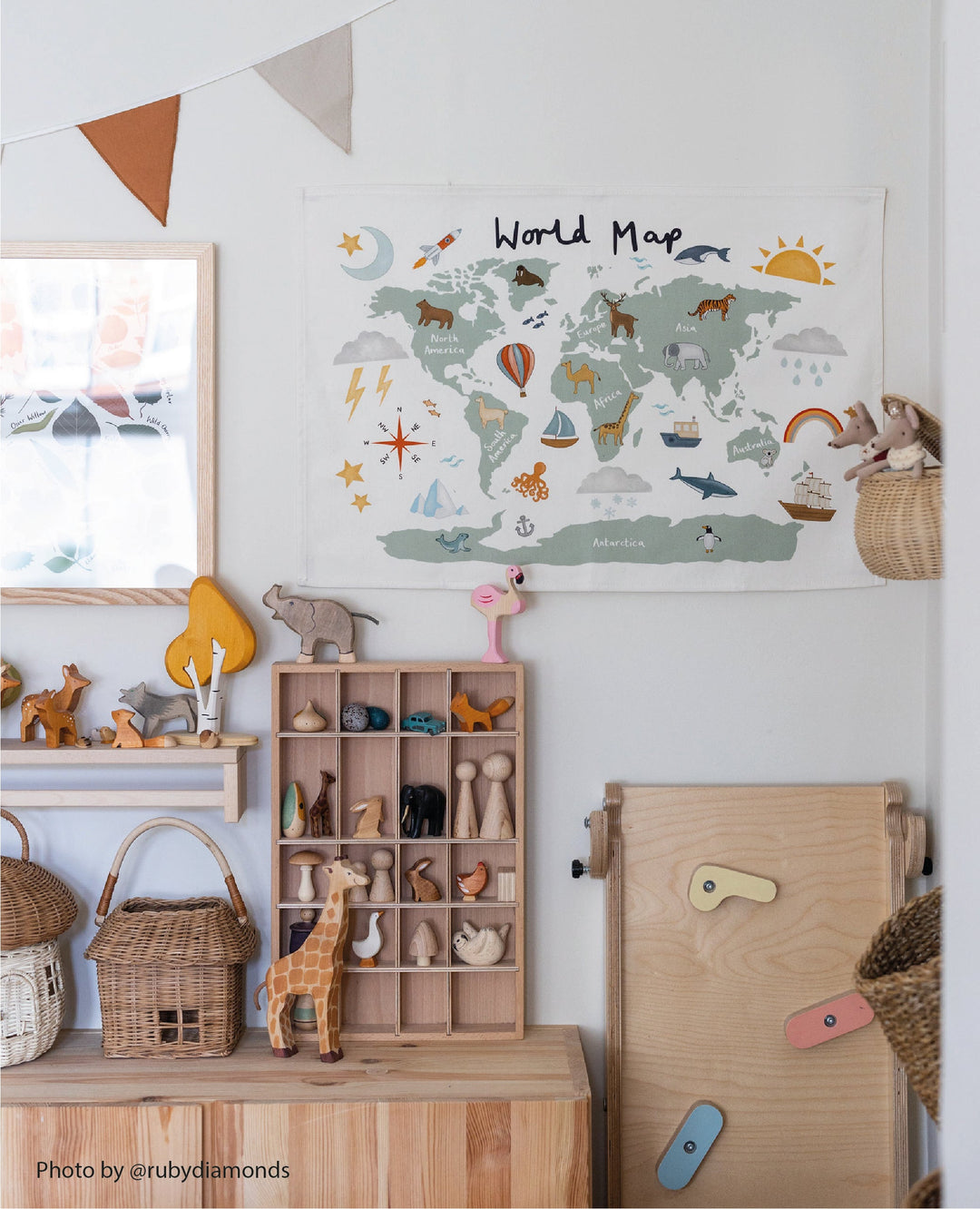 IMPERFECT SALE - World Map Wall Hanging (Small)