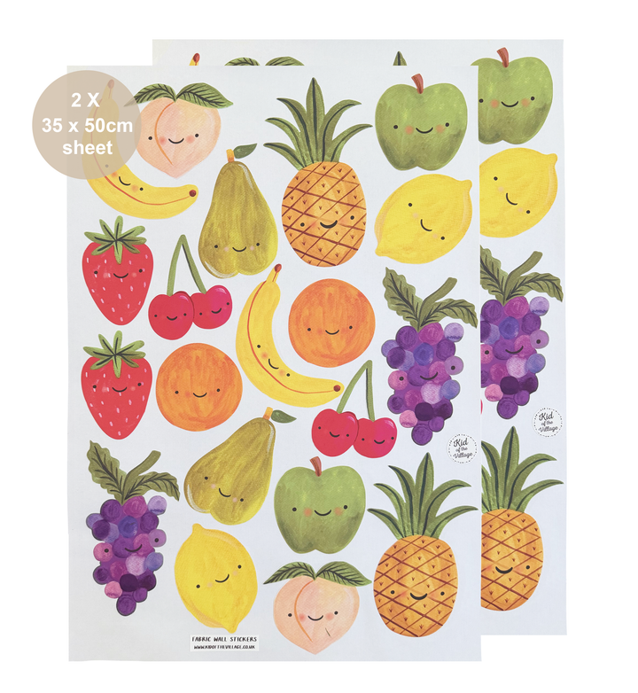 Smiley Fruit / Fabric Wall Stickers