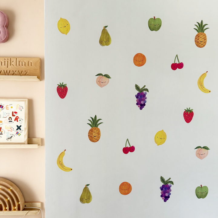 Smiley Fruit / Fabric Wall Stickers
