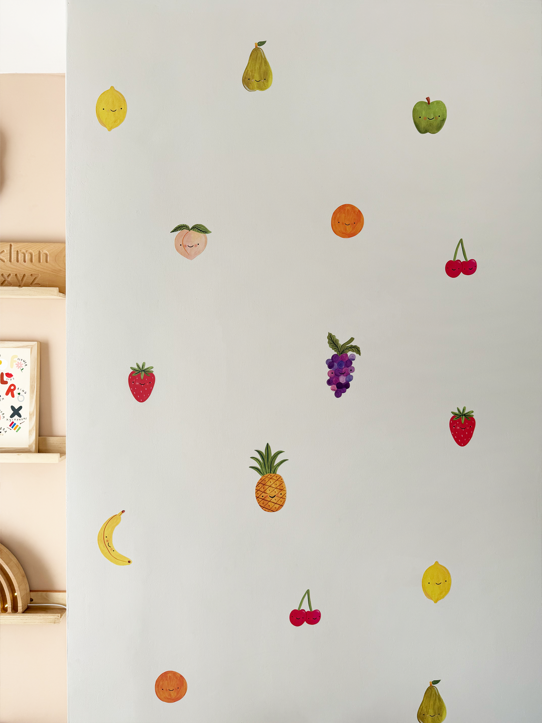 Smiley Fruit / Fabric Wall Stickers