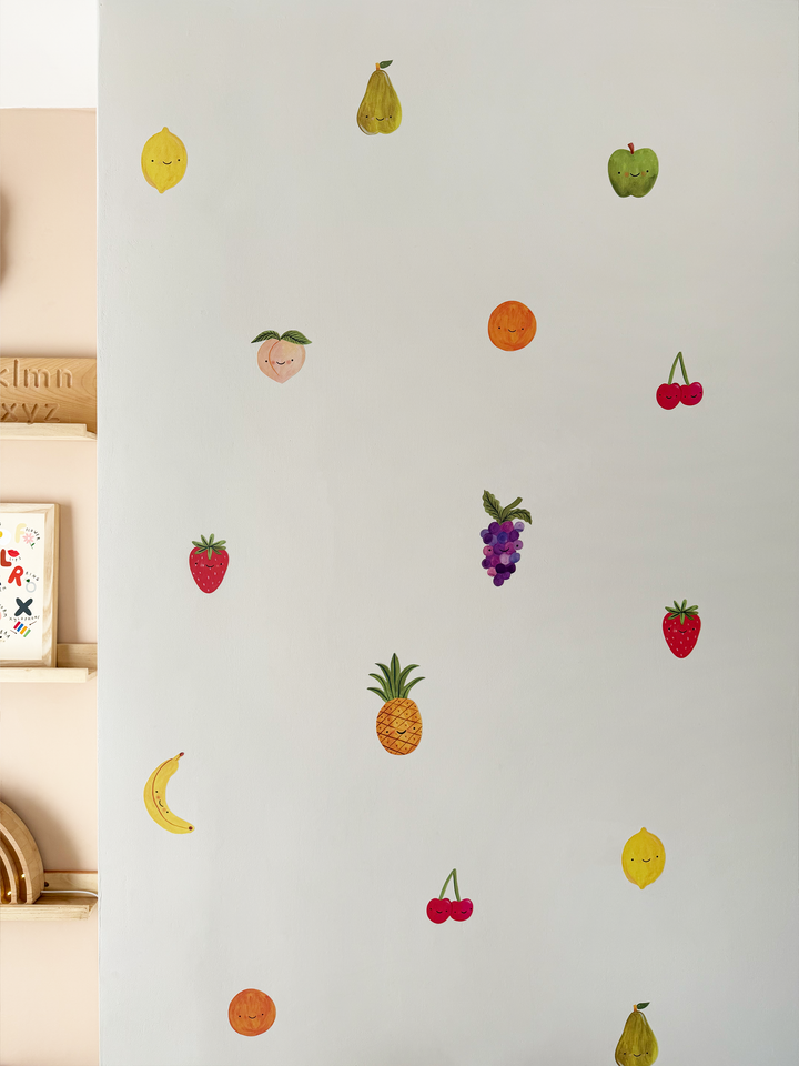 Smiley Fruit / Fabric Wall Stickers