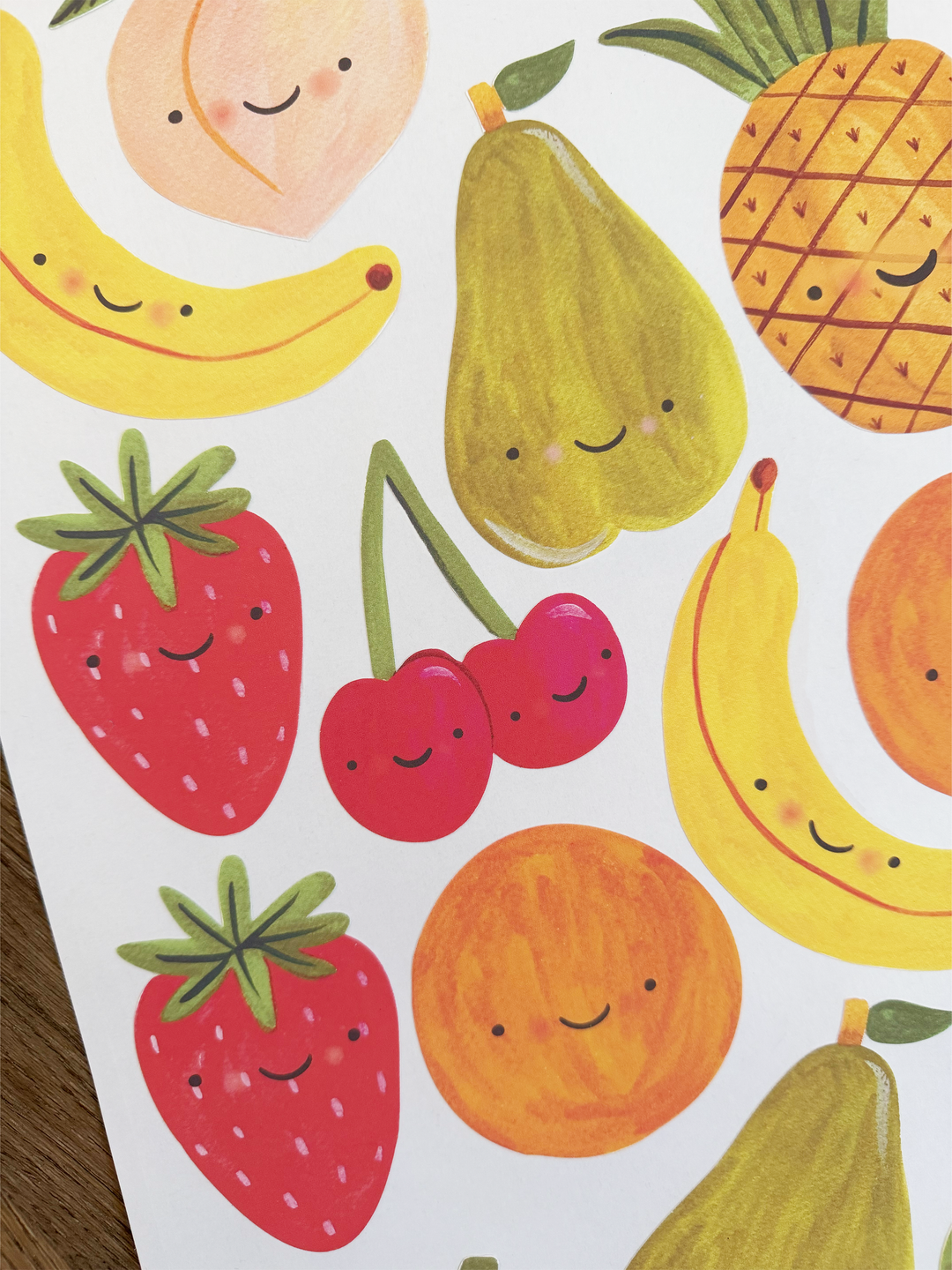 Smiley Fruit / Fabric Wall Stickers