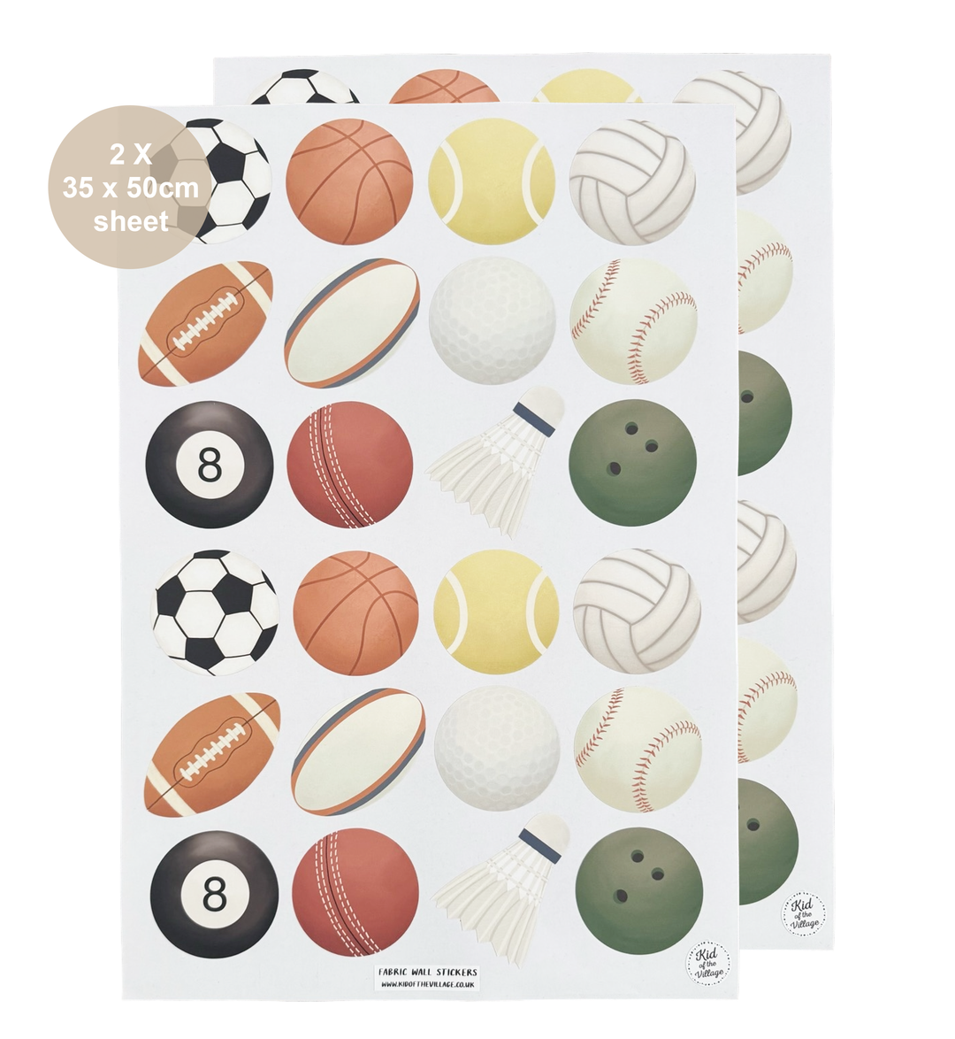 Sports Balls / Fabric Wall Stickers
