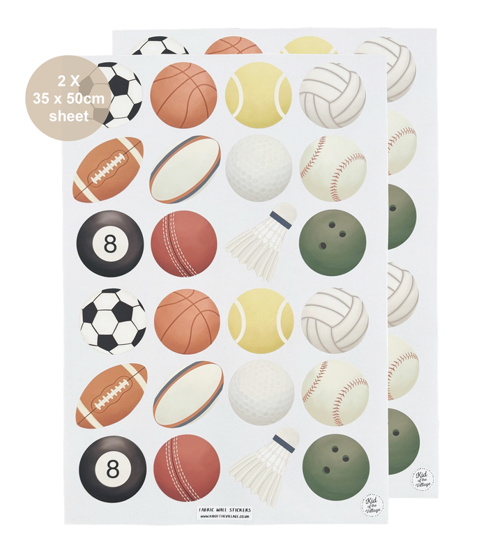 Sports Balls / Fabric Wall Stickers