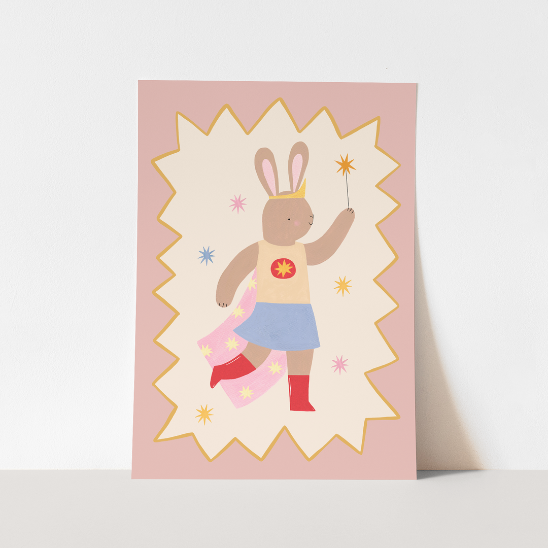 Star Bunny Superhero / Fine Art Print – Kid of the Village