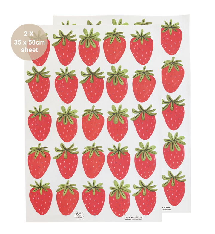Strawberry / Fabric Wall Stickers