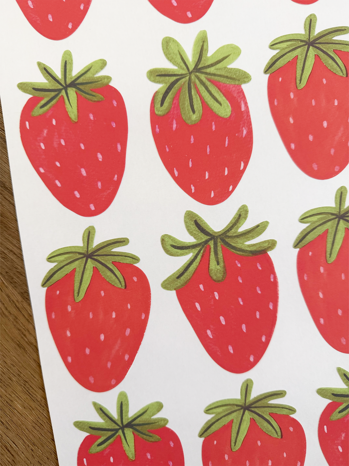 Strawberry / Fabric Wall Stickers