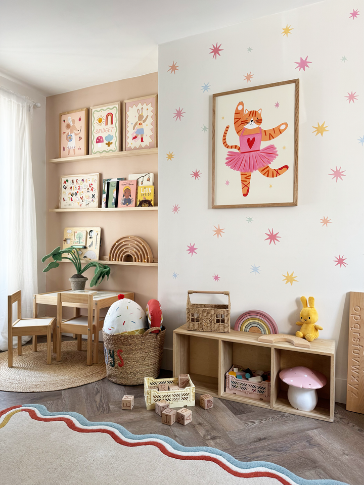 Summer Sky Stars / Fabric Wall Stickers