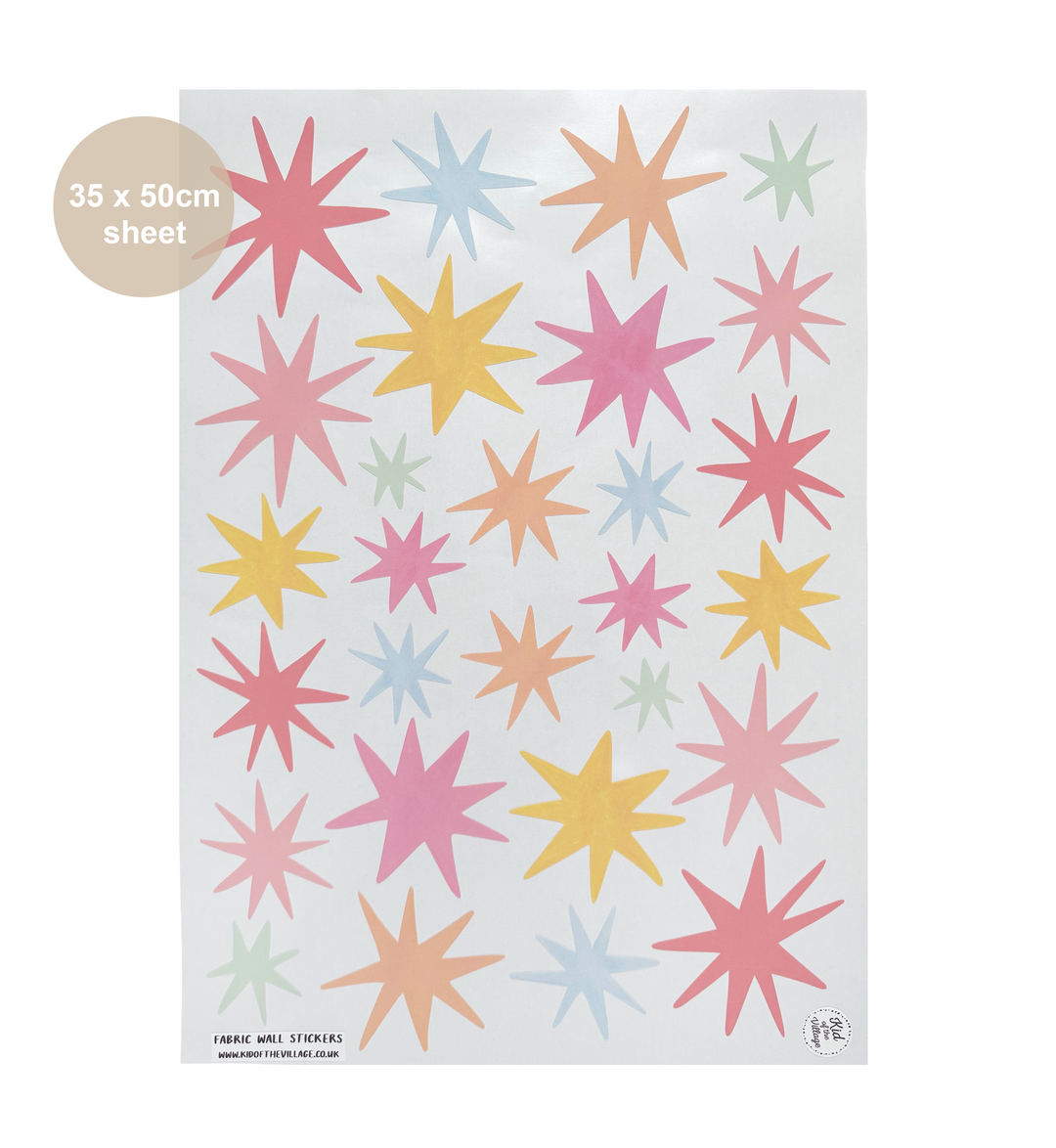 Summer Sky Stars / Fabric Wall Stickers