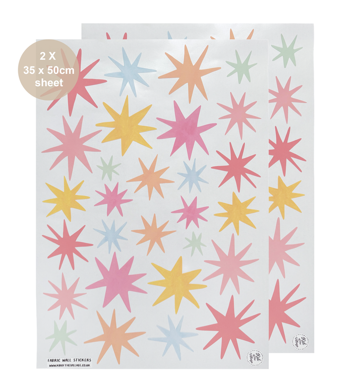 Summer Sky Stars / Fabric Wall Stickers