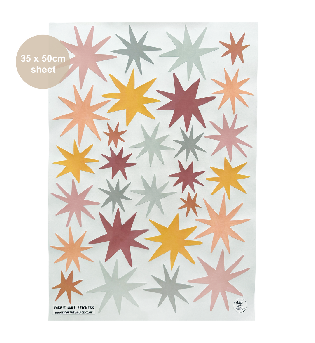 Sunset Blush Stars / Fabric Wall Stickers