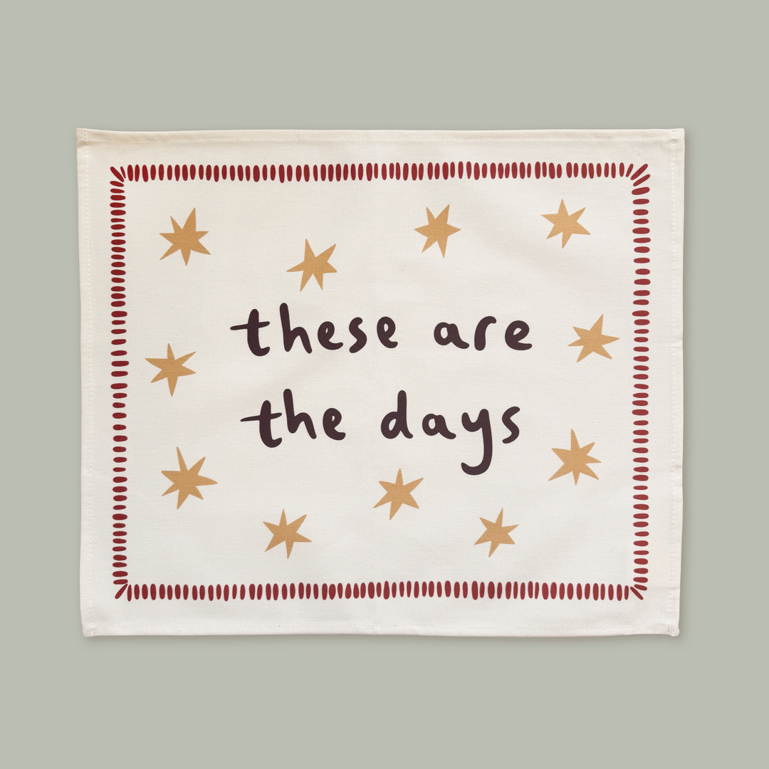 These are the days banner with red border