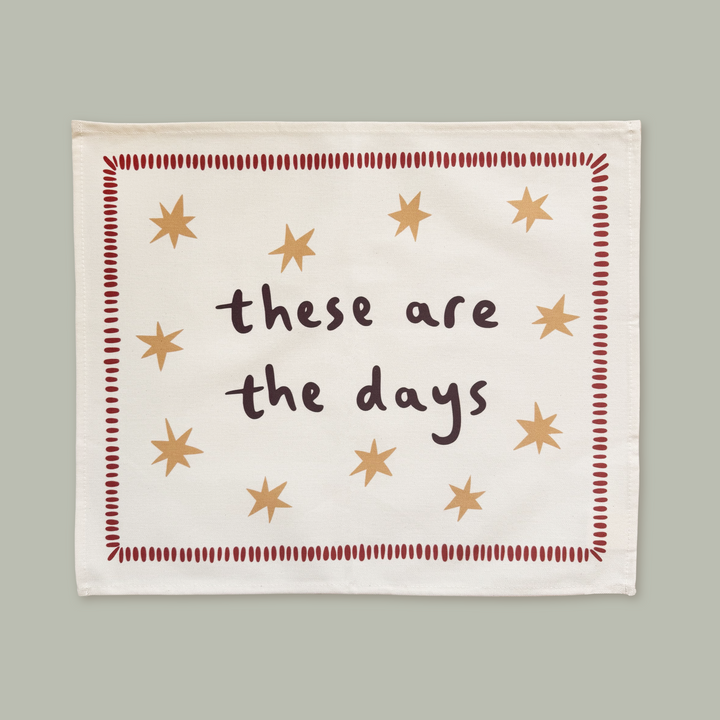 These are the days banner with red border