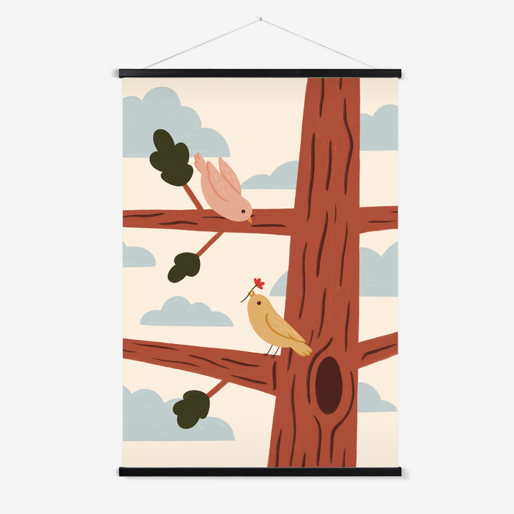 Two Little Birds / Print with Hanger