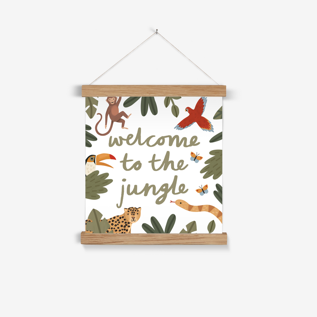 Welcome to the jungle in white / Print with Hanger