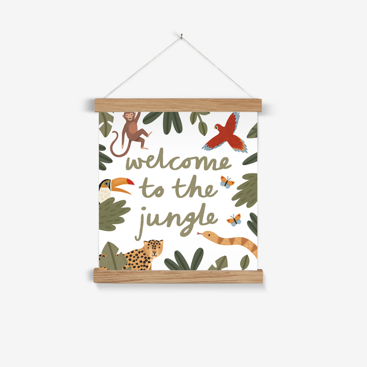 Welcome to the jungle in white / Print with Hanger