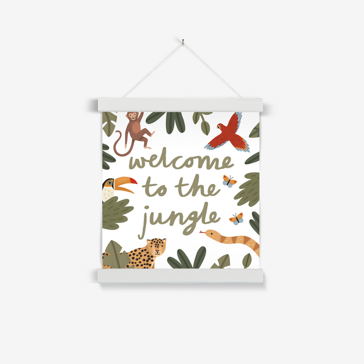 Welcome to the jungle in white / Print with Hanger
