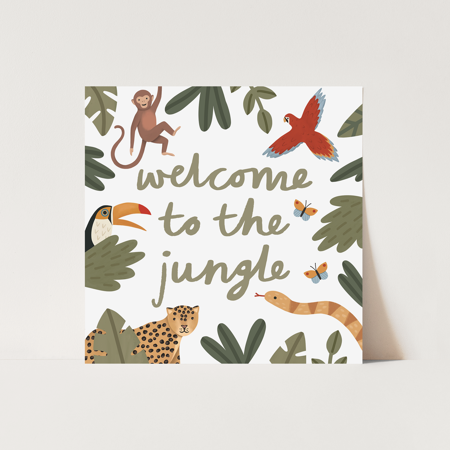 Welcome to the jungle in white / Fine Art Print