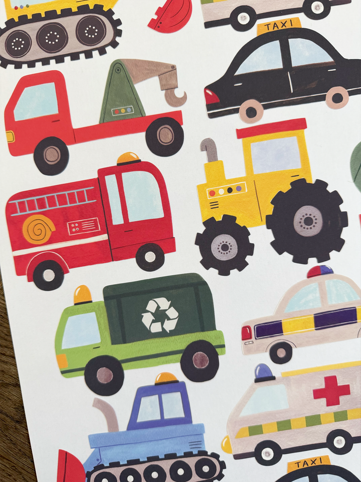 Working Vehicles (UK) / Fabric Wall Stickers