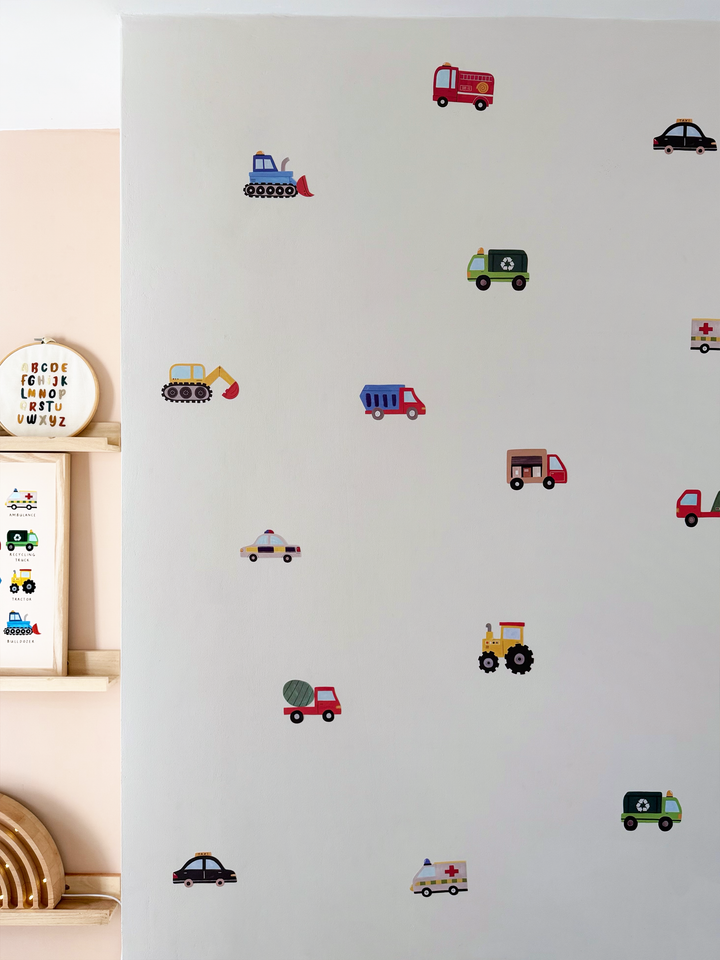 Working Vehicles (UK) / Fabric Wall Stickers