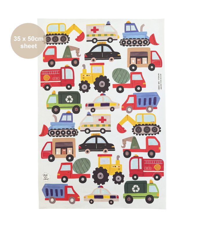 Working Vehicles (UK) / Fabric Wall Stickers