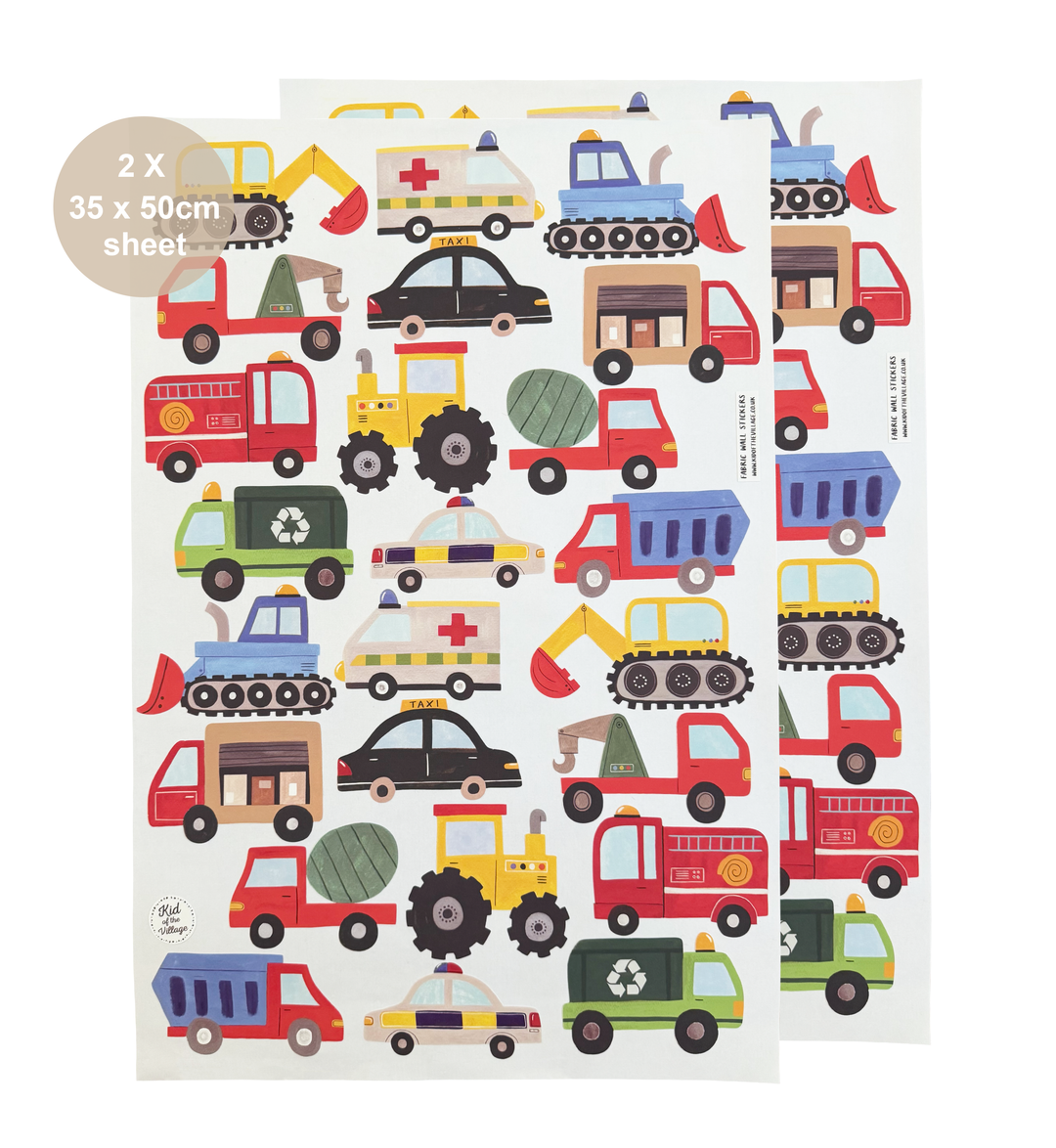 Working Vehicles (UK) / Fabric Wall Stickers