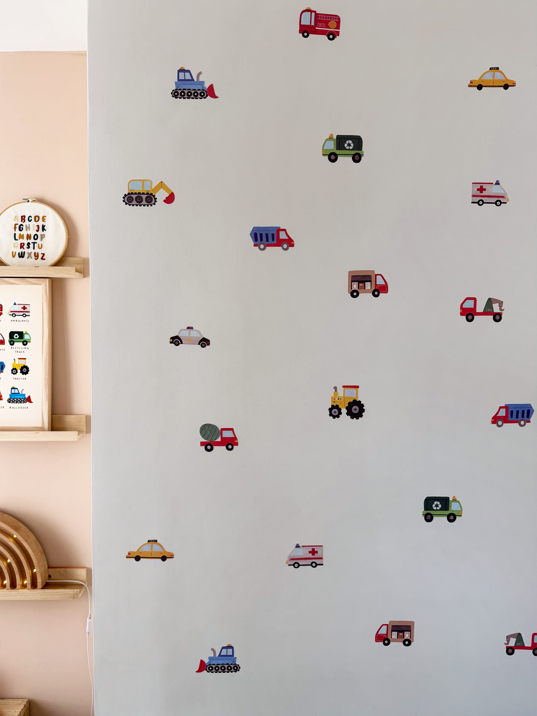 Working Vehicles (US) / Fabric Wall Stickers