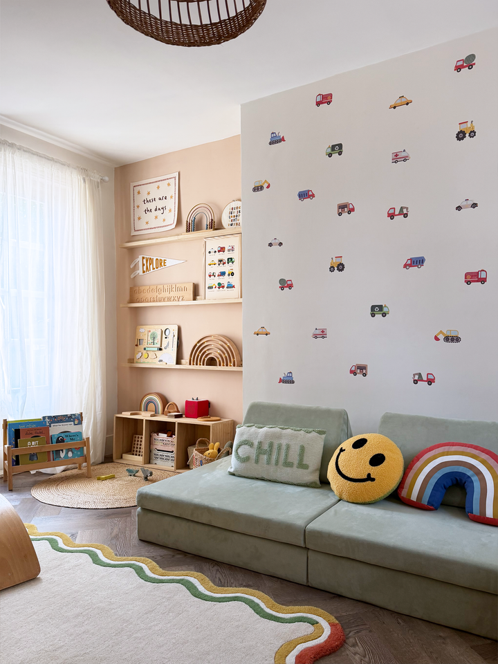 Working Vehicles (US) / Fabric Wall Stickers