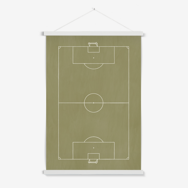 Football pitch in green / Print with Hanger
