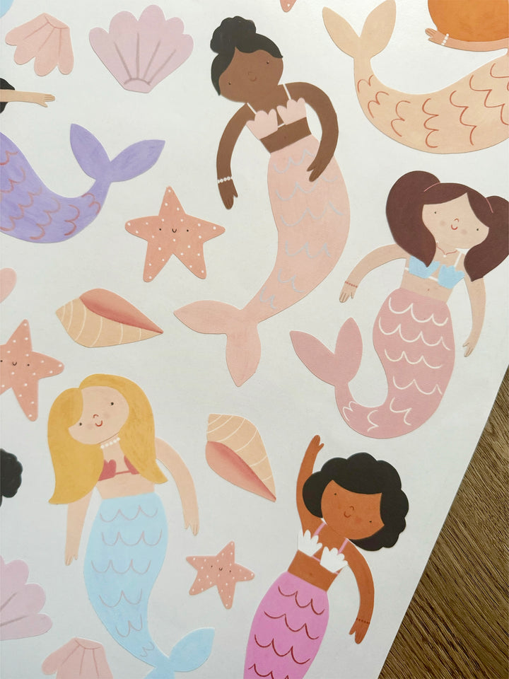 Mermaids / Fabric Wall Stickers