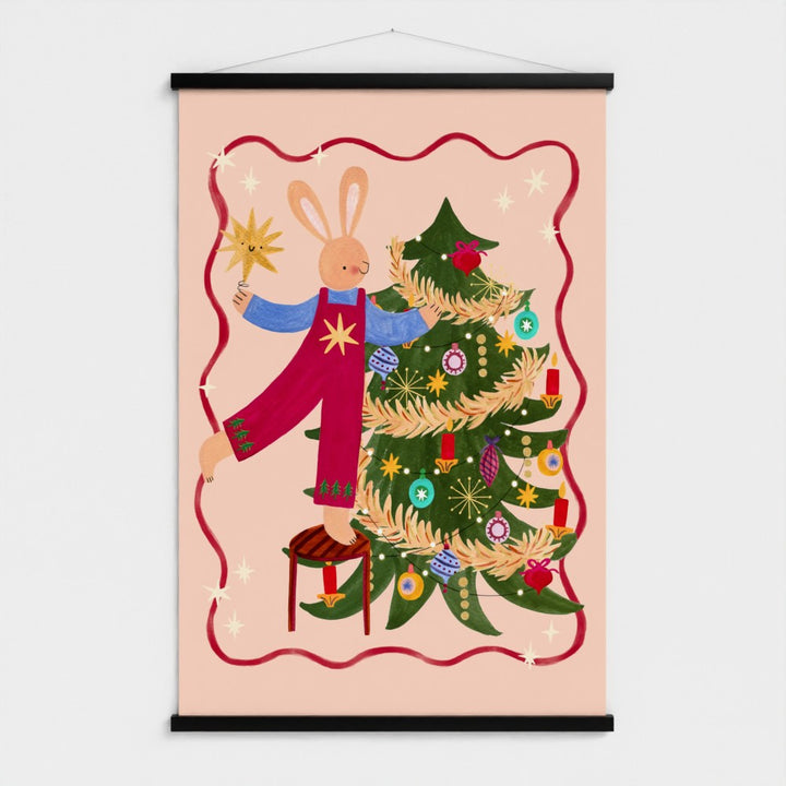 Bunny's Christmas Tree / Print with Hanger