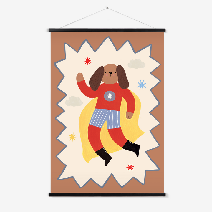 Captain Woof Superhero / Print with Hanger