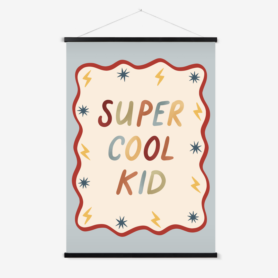 Super Cool Kid in blue / Print with Hanger