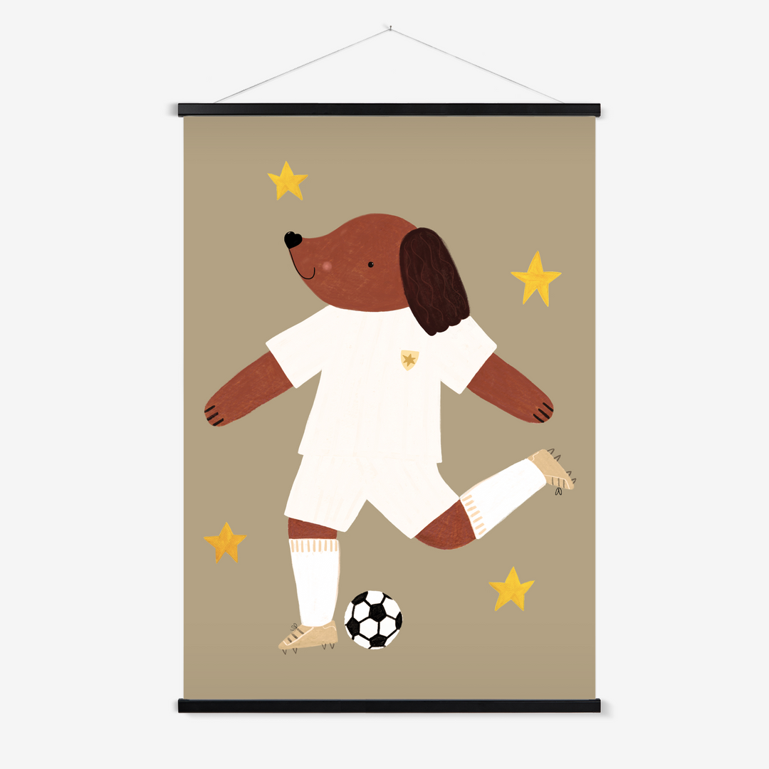Footie Pup in white / Print with Hanger