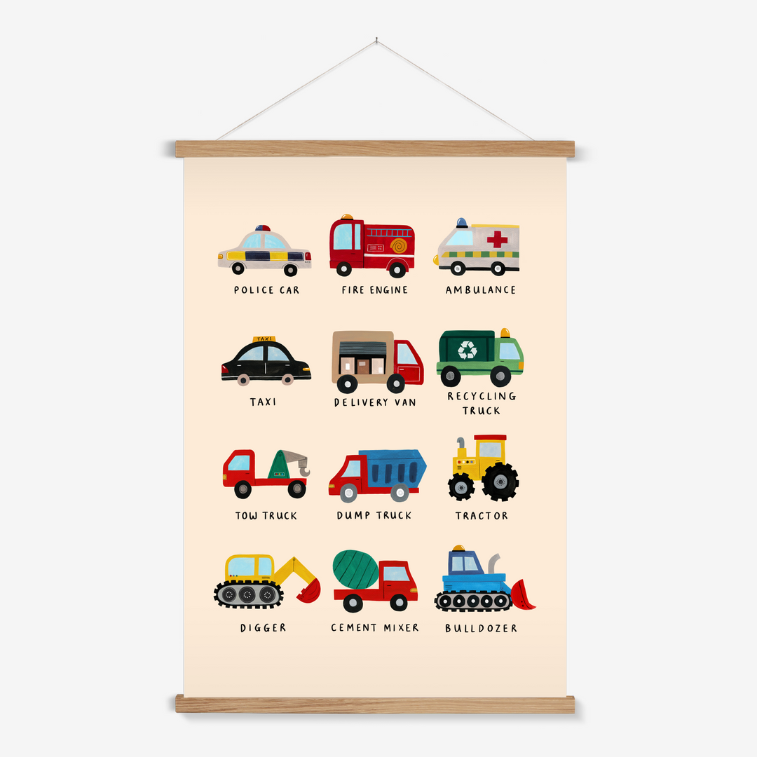 Working Vehicles UK / Print with Hanger