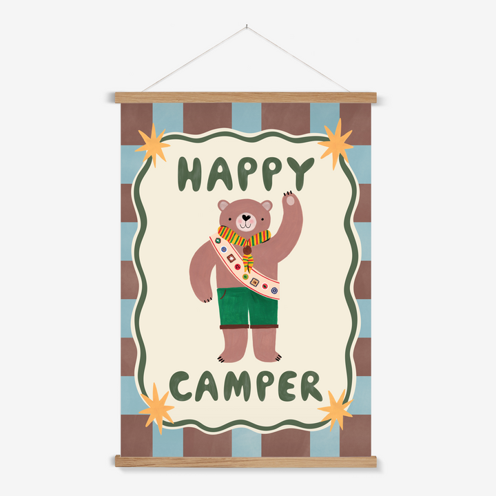 Happy Camper / Print with Hanger