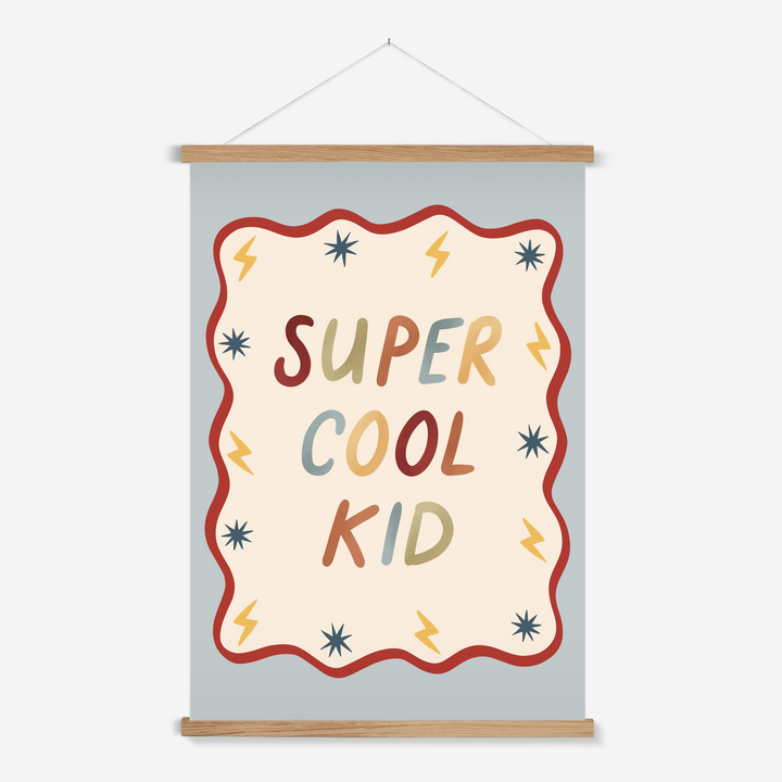 Super Cool Kid in blue / Print with Hanger