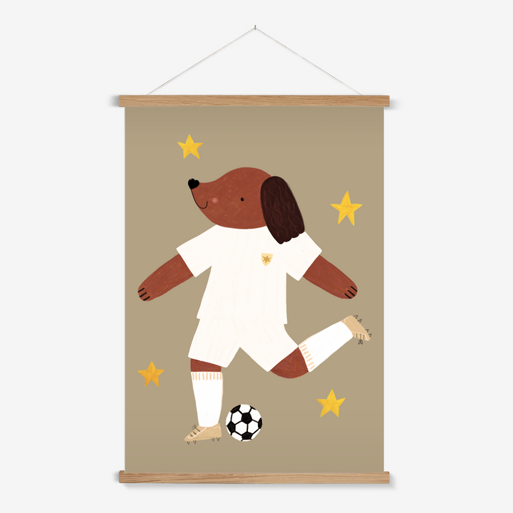 Footie Pup in white / Print with Hanger