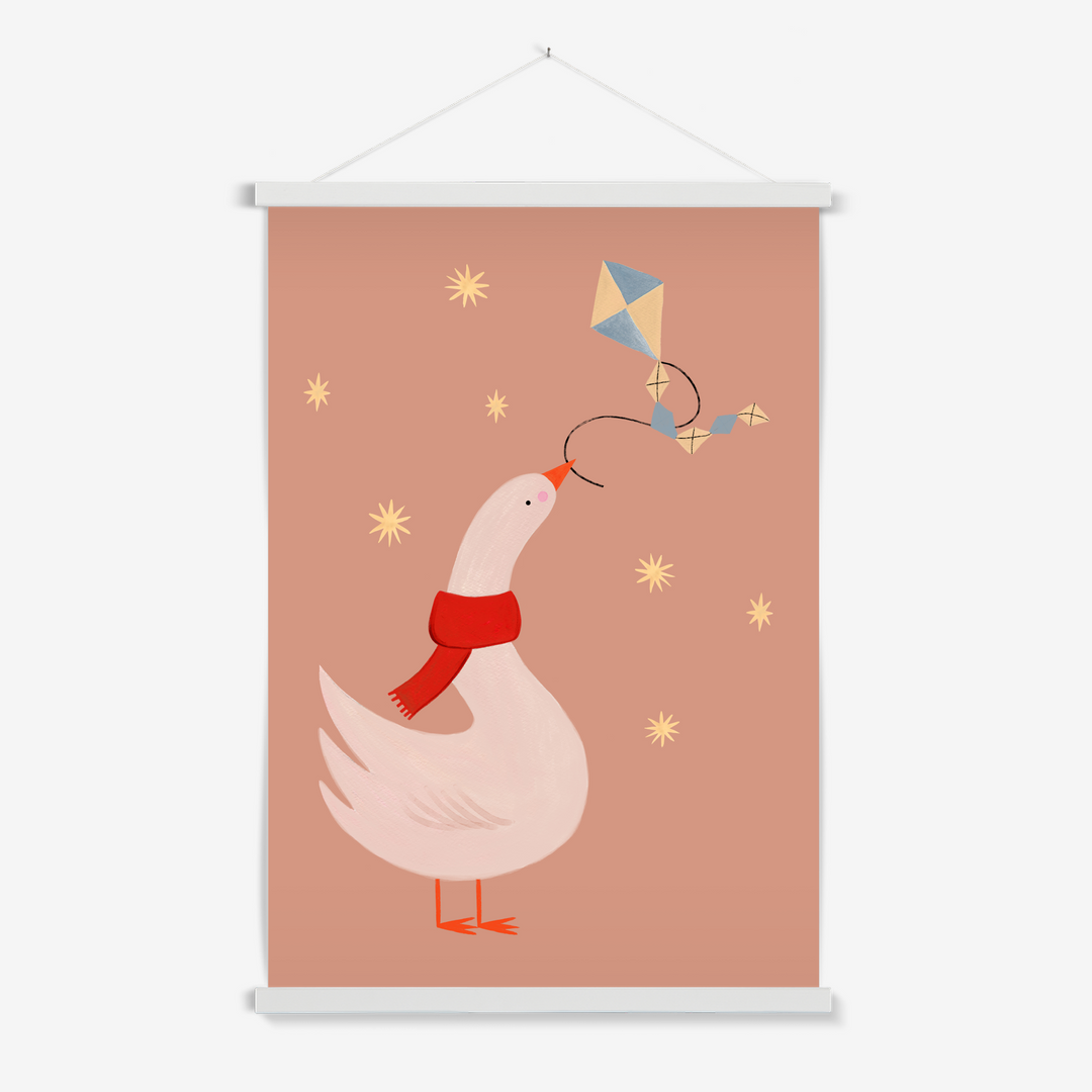 Fly a Kite Duck / Print with Hanger