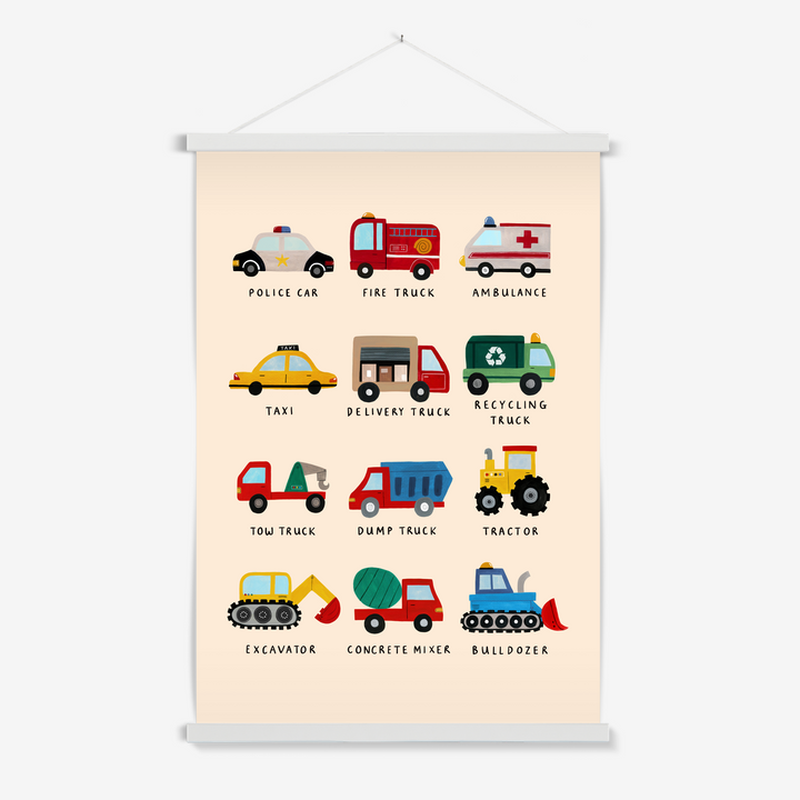 Working Vehicles US / Print with Hanger