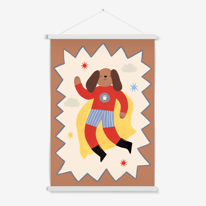 Captain Woof Superhero / Print with Hanger