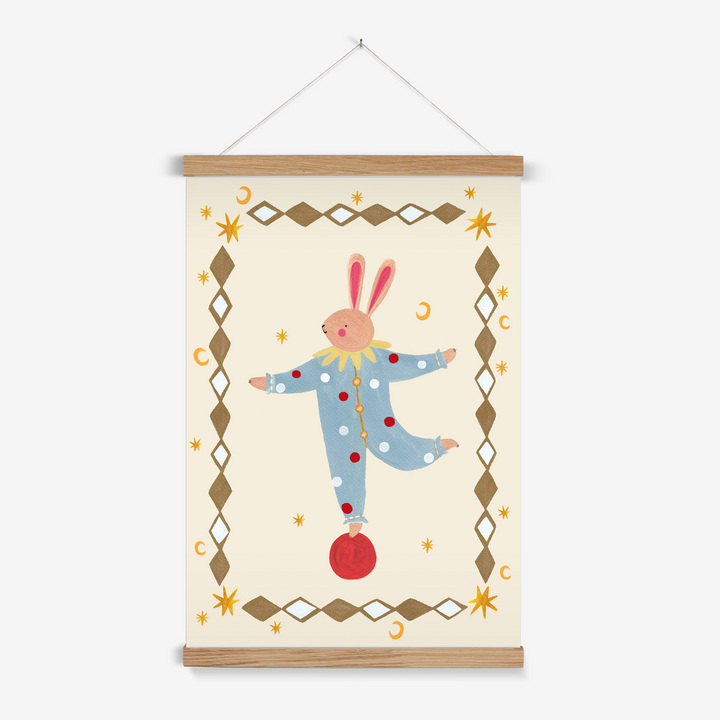 Balancing Bunny / Print with Hanger