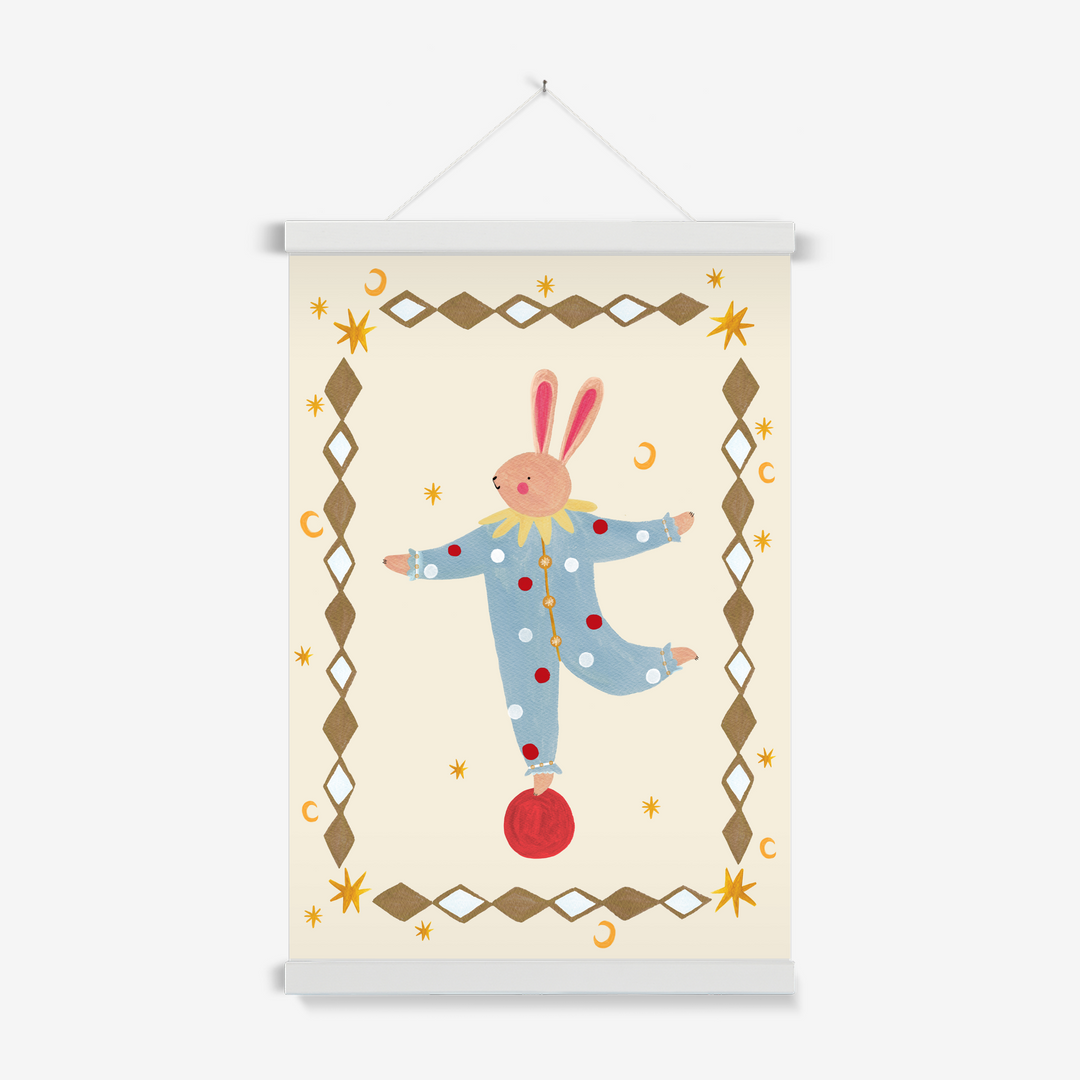 Balancing Bunny / Print with Hanger