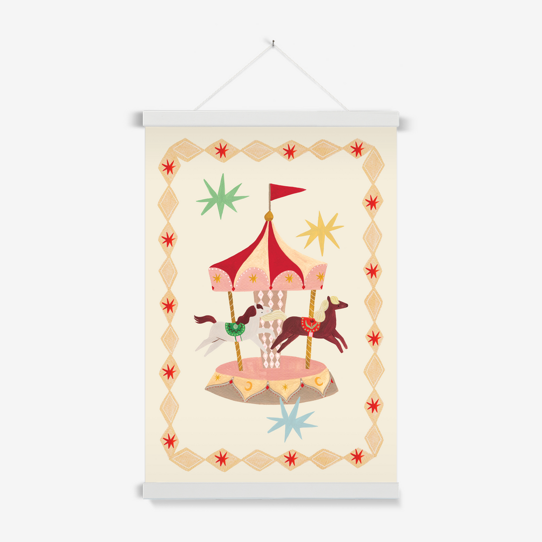The Magic Carousel / Print with Hanger