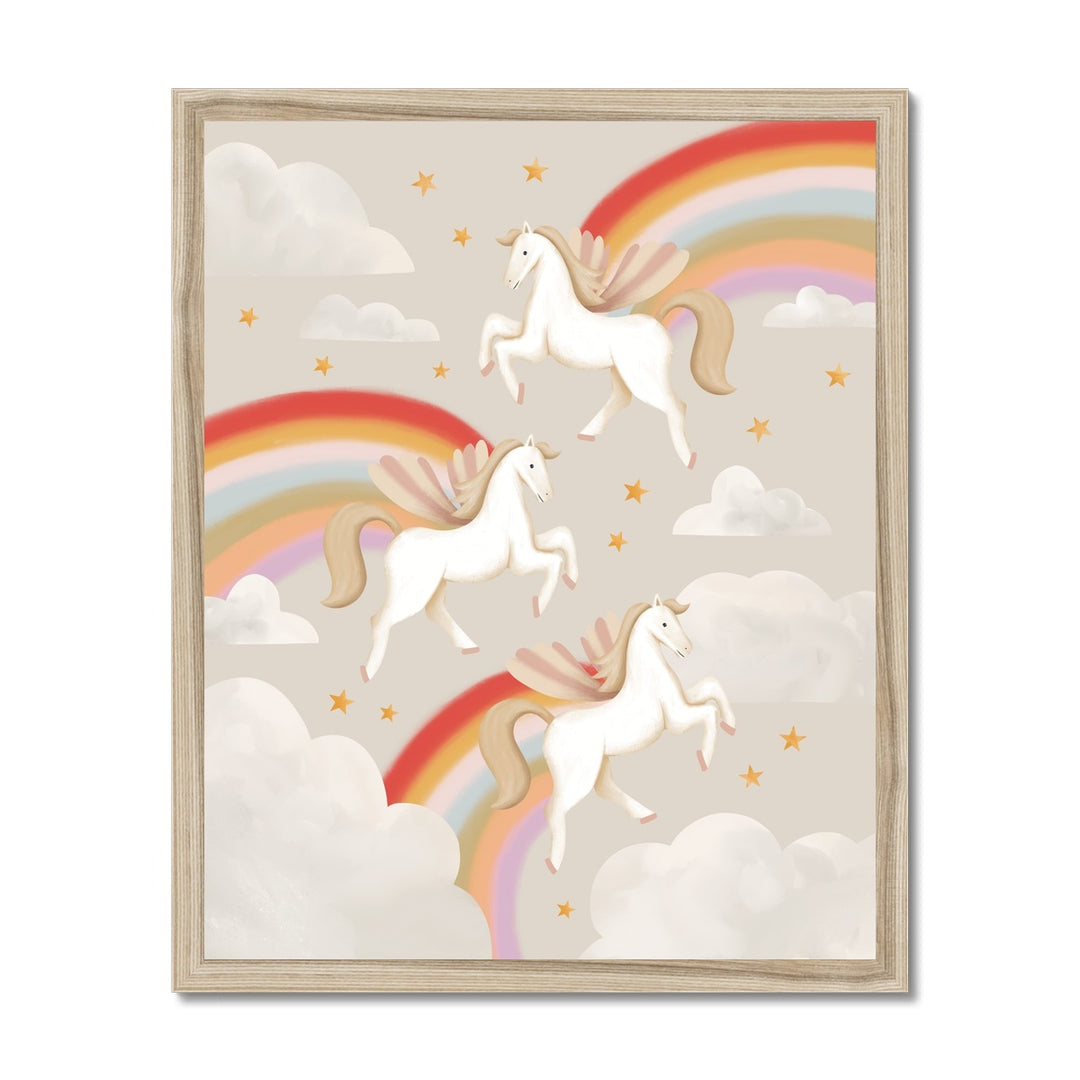 Pegasus in stone / Framed Print