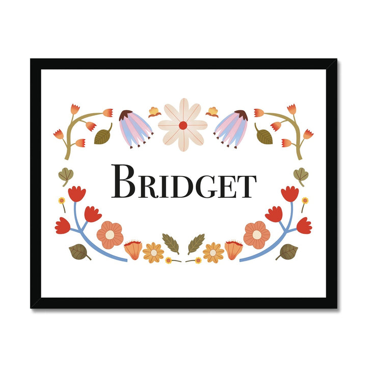 Personalised Floral Name / Framed Print