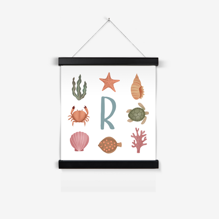 Under the Sea Initial / Print with Hanger